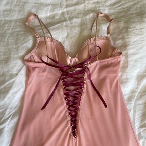 Vintage Pink Mesh Bustier